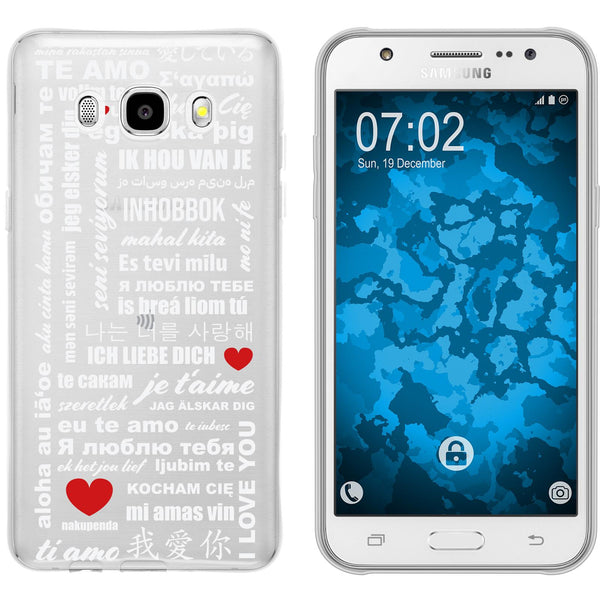 Galaxy J5 (2016) J510 Silikon-Hülle in Love Wörter M5 Case