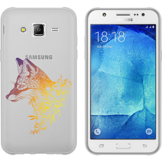 Galaxy J5 (2016) J510 Silikon-Hülle Floral Fuchs M1-3 Case