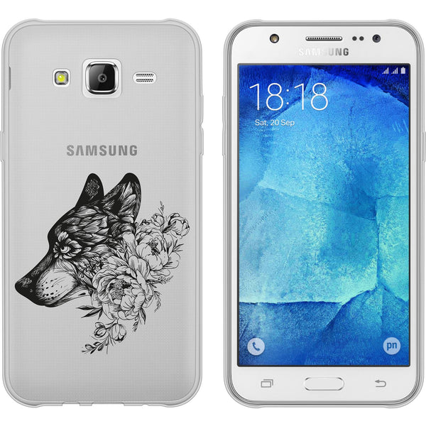 Galaxy J5 (2016) J510 Silikon-Hülle Floral Wolf M3-1 Case