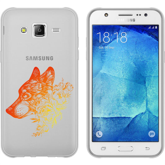 Galaxy J5 (2016) J510 Silikon-Hülle Floral Wolf M3-2 Case