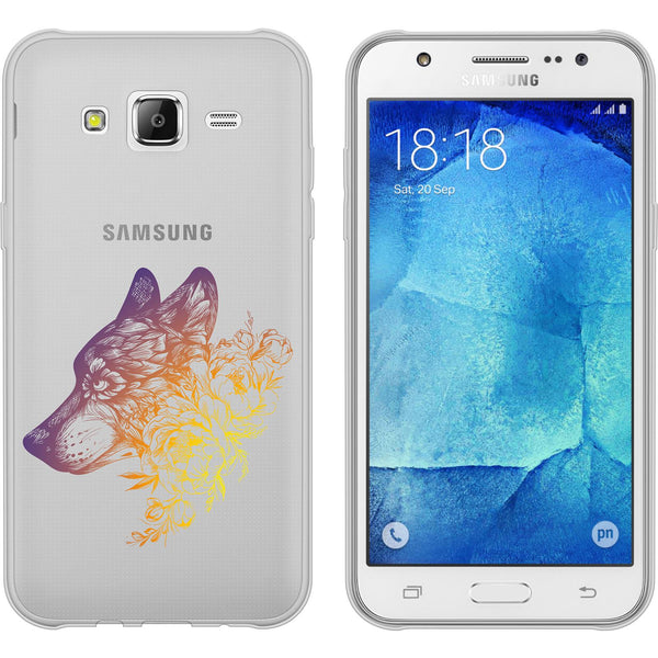 Galaxy J5 (2016) J510 Silikon-Hülle Floral Wolf M3-3 Case