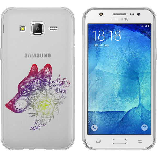 Galaxy J5 (2016) J510 Silikon-Hülle Floral Wolf M3-5 Case