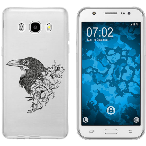 Galaxy J5 (2016) J510 Silikon-Hülle Floral Rabe M4-1 Case