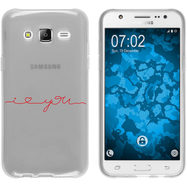 Galaxy J5 (2015 - J500) Silikon-Hülle in Love Wörter M2 Case