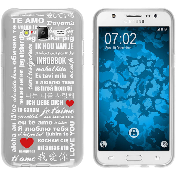 Galaxy J5 (2015 - J500) Silikon-Hülle in Love Wörter M5 Case