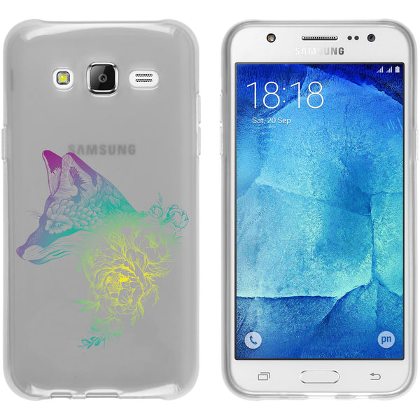 Galaxy J5 (2015 - J500) Silikon-Hülle Floral Fuchs M1-4 Case