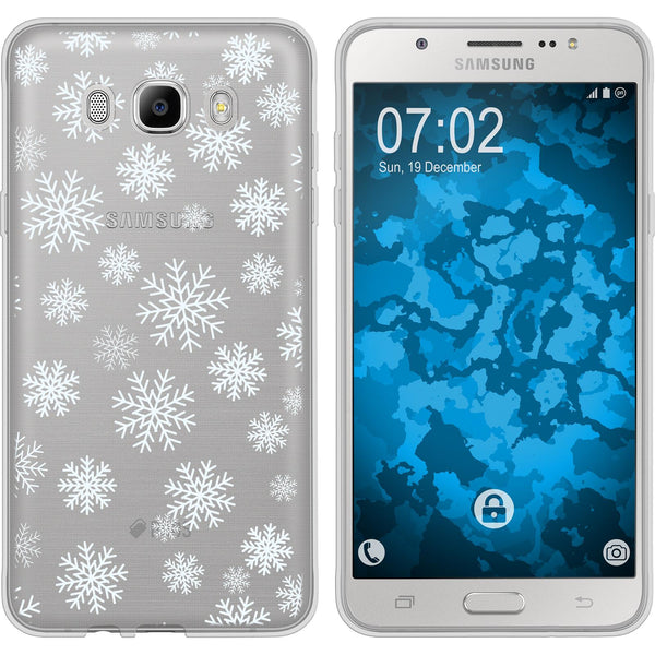 Galaxy J7 (2016) J710 Silikon-Hülle X Mas Weihnachten Schnee