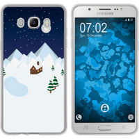 Galaxy J7 (2016) J710 Silikon-Hülle X Mas Weihnachten Winter