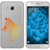 Galaxy J7 (2016) J710 Silikon-Hülle Floral Fuchs M1-2 Case