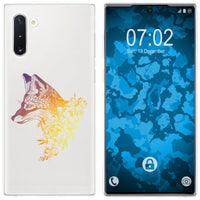 Galaxy Note 10 Silikon-Hülle Floral Fuchs M1-3 Case