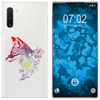 Galaxy Note 10 Silikon-Hülle Floral Fuchs M1-5 Case