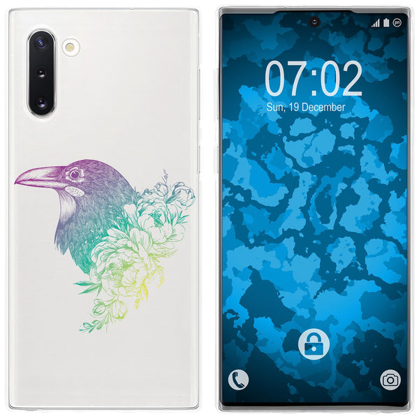 Galaxy Note 10 Silikon-Hülle Floral Rabe M4-4 Case