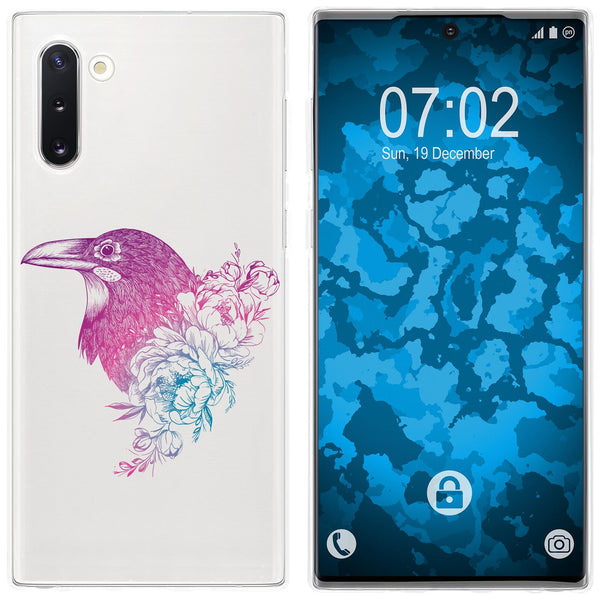 Galaxy Note 10 Silikon-Hülle Floral Rabe M4-6 Case