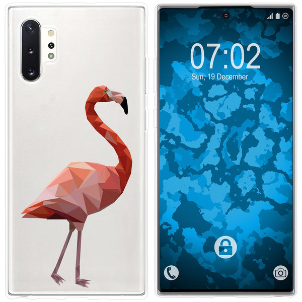 Galaxy Note 10+ Silikon-Hülle Vektor Tiere Flamingo M2 Case