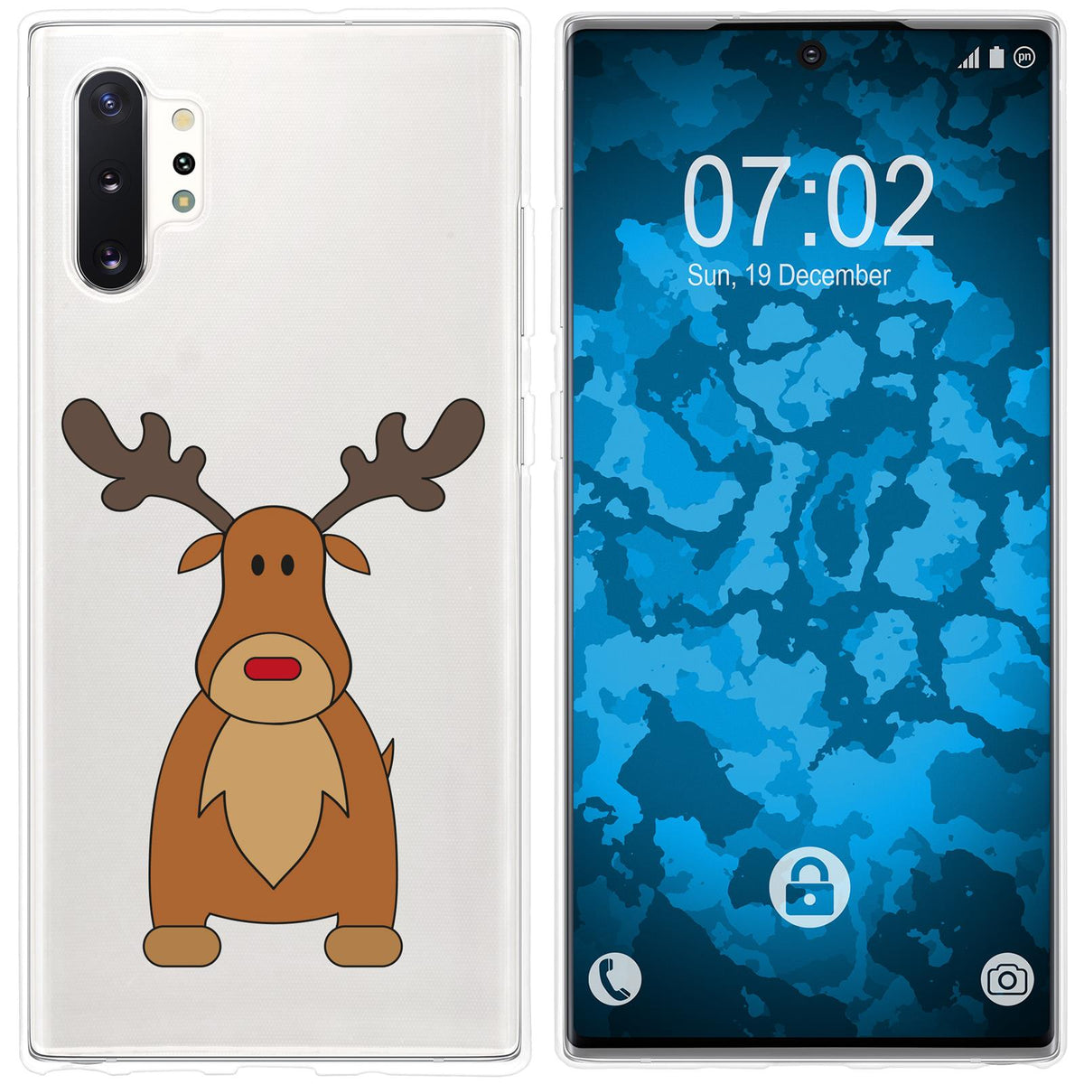 Galaxy Note 10+ Silikon-Hülle X Mas Weihnachten Rentier M3 C