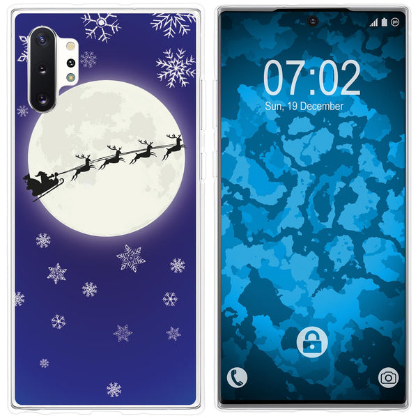 Galaxy Note 10+ Silikon-Hülle X Mas Weihnachten Santa - Snow