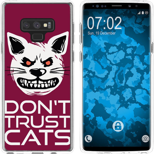 Galaxy Note 9 Silikon-Hülle Crazy Animals Katze M1 Case