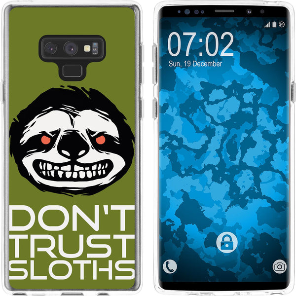 Galaxy Note 9 Silikon-Hülle Crazy Animals Faultier M3 Case