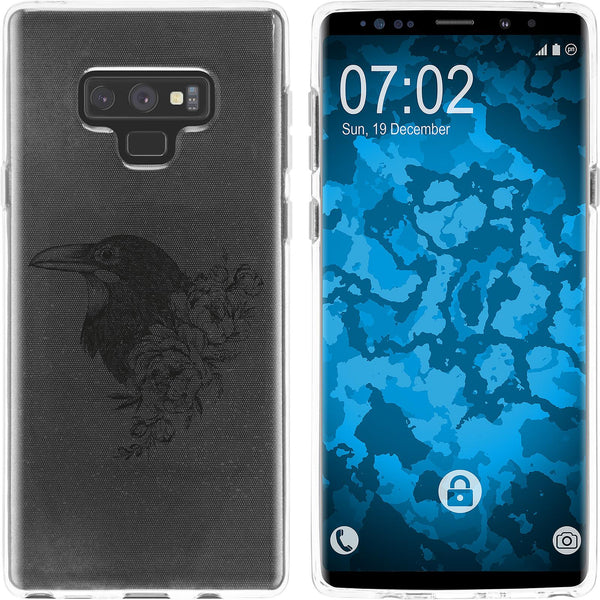 Galaxy Note 9 Silikon-Hülle Floral Rabe M4-1 Case