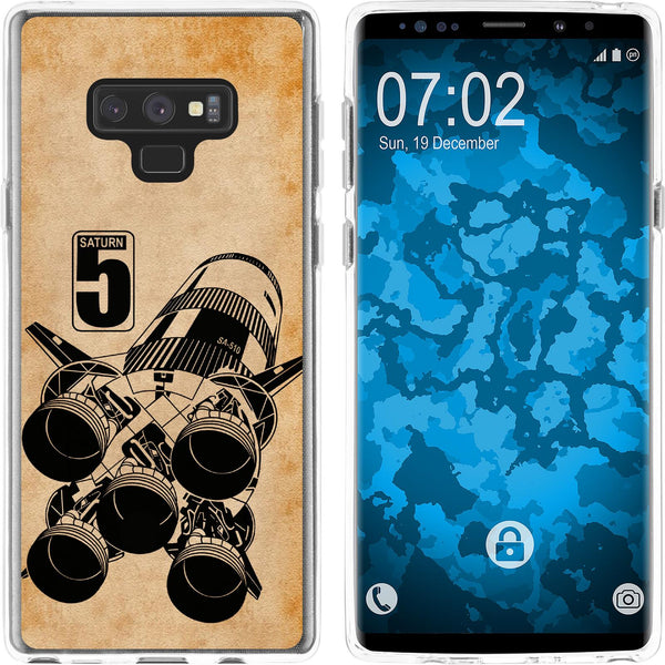 Galaxy Note 9 Silikon-Hülle Space Moon Rocket M3 Case