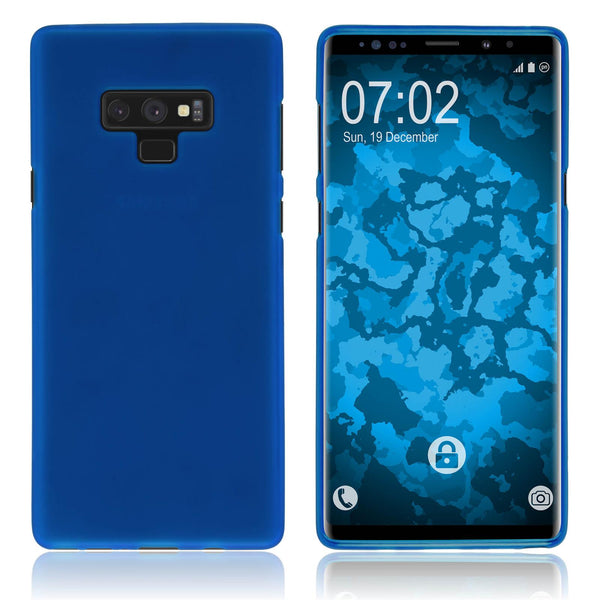 PhoneNatic Case kompatibel mit Samsung Galaxy Note 9 - blau Silikon Hülle matt Cover