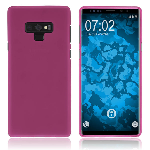 PhoneNatic Case kompatibel mit Samsung Galaxy Note 9 - pink Silikon Hülle matt Cover