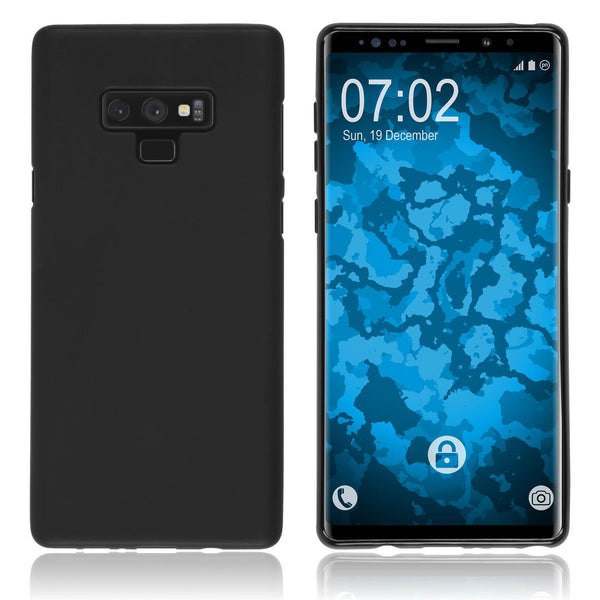 PhoneNatic Case kompatibel mit Samsung Galaxy Note 9 - schwarz Silikon Hülle matt Cover