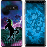 Galaxy Note 8 Silikon-Hülle Retro Wave Einhorn M2 Case