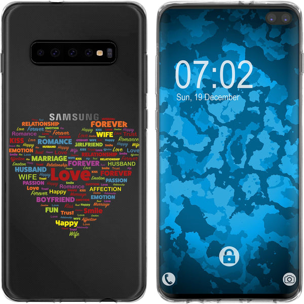 Galaxy S10 Plus Silikon-Hülle pride Herz M5 Case