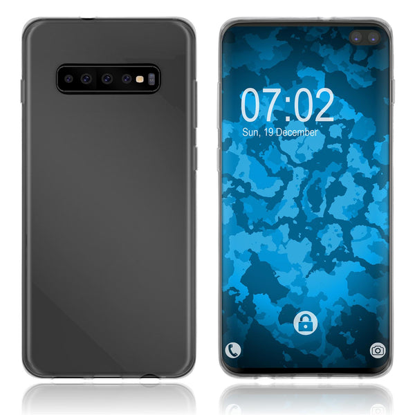 PhoneNatic Case kompatibel mit Samsung Galaxy S10 Plus - Crystal Clear Silikon Hülle transparent Cover