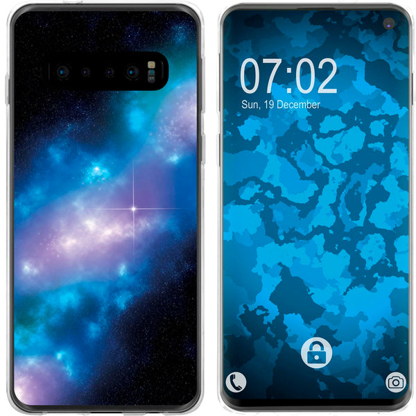 Galaxy S10 Silikon-Hülle Space Blue Belt M4 Case
