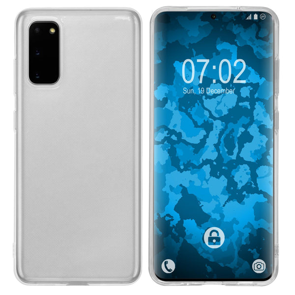 PhoneNatic Case kompatibel mit Samsung Galaxy S20 - Crystal Clear Silikon Hülle crystal-case Cover