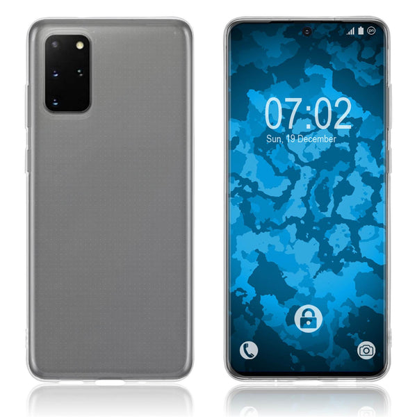 PhoneNatic Case kompatibel mit Samsung Galaxy S20+ - Crystal Clear Silikon Hülle crystal-case Cover