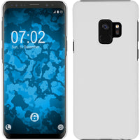 Hardcase für Samsung Galaxy S9 gummiert weiﬂ