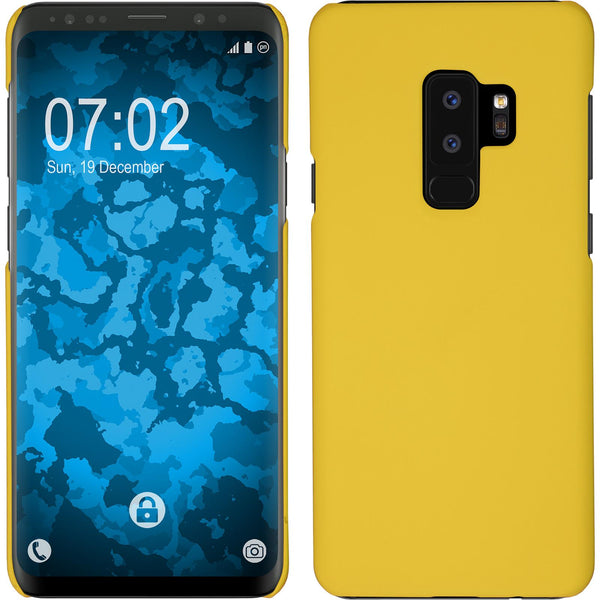 Hardcase für Samsung Galaxy S9 Plus gummiert gelb