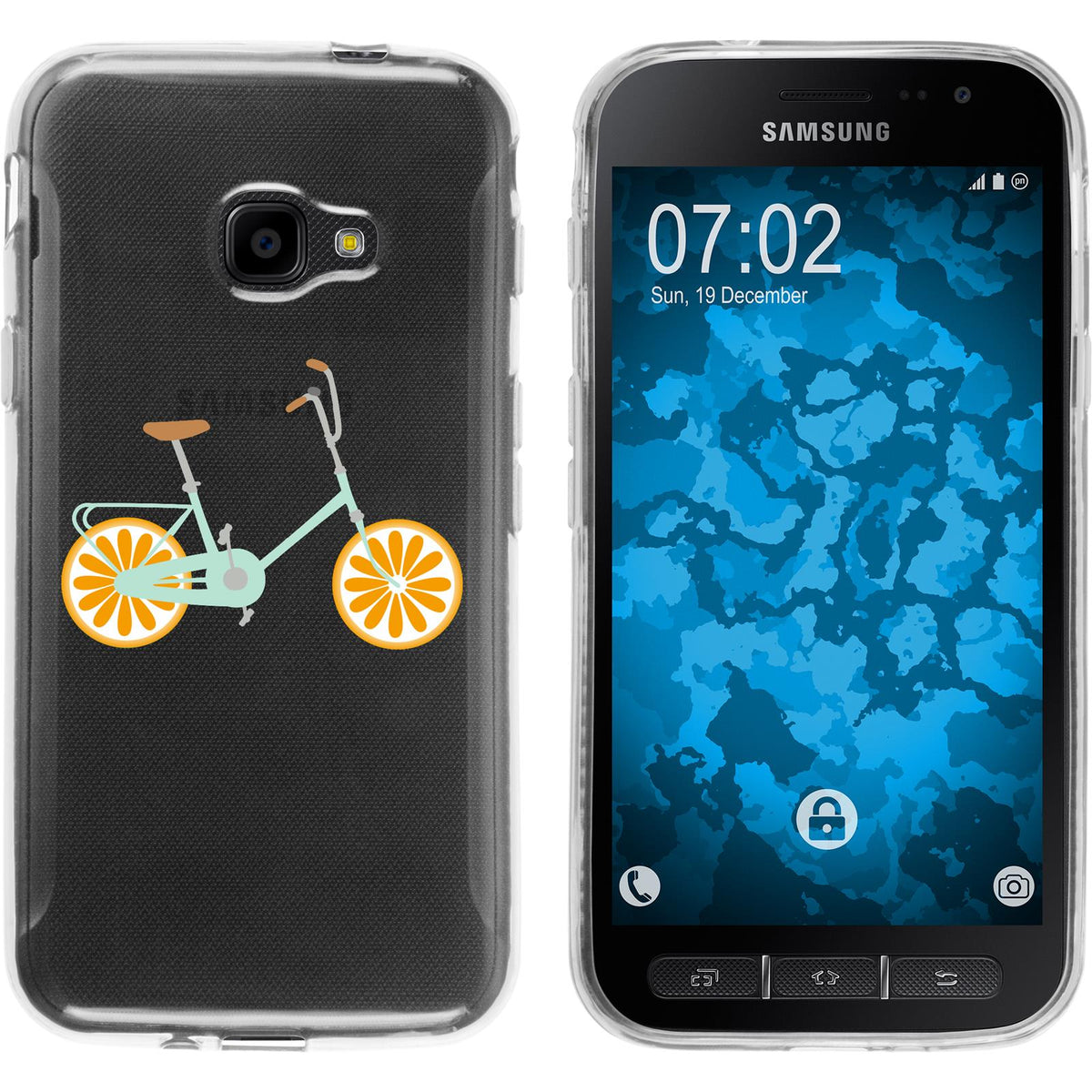 Galaxy Xcover 4 / 4s Silikon-Hülle Bike M4 Case