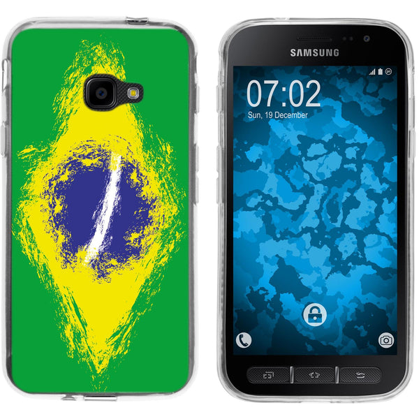 Galaxy Xcover 4 / 4s Silikon-Hülle WM Brasilien M3 Case