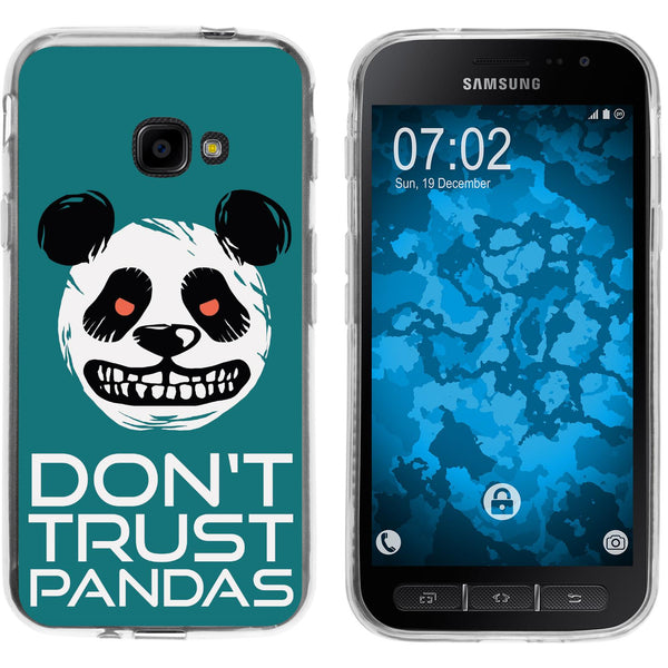 Galaxy Xcover 4 / 4s Silikon-Hülle Crazy Animals Panda M2 Ca