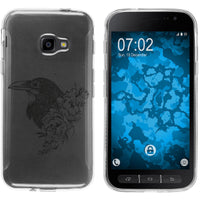 Galaxy Xcover 4 / 4s Silikon-Hülle Floral Rabe M4-1 Case