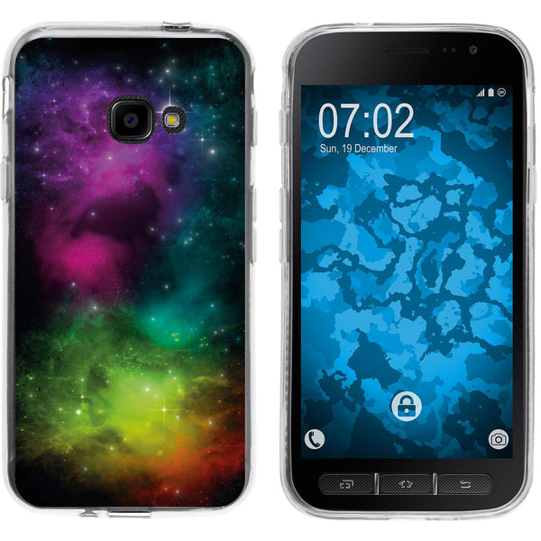 Galaxy Xcover 4 / 4s Silikon-Hülle Space Starfield M7 Case