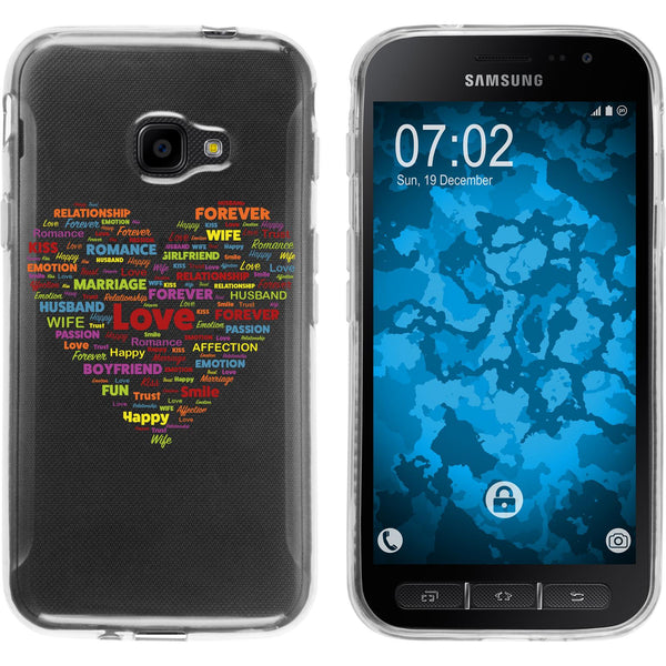 Galaxy Xcover 4 / 4s Silikon-Hülle pride Herz M5 Case