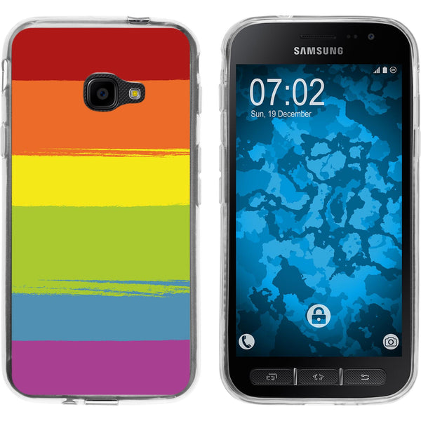Galaxy Xcover 4 / 4s Silikon-Hülle pride Regenbogen M6 Case