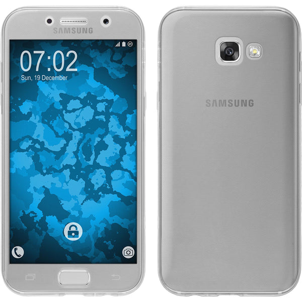 PhoneNatic Case kompatibel mit Samsung Galaxy A7 (2017) - clear Silikon Hülle 360∞ Fullbody Cover