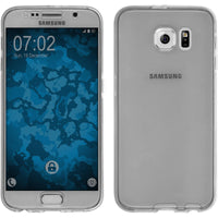 PhoneNatic Case kompatibel mit Samsung Galaxy S6 - grau Silikon Hülle 360∞ Fullbody Cover
