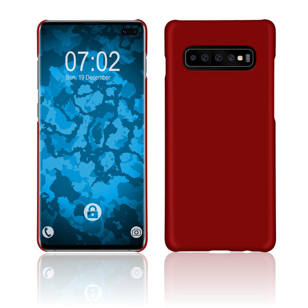 Hardcase für Samsung Galaxy S10 Plus gummiert rot