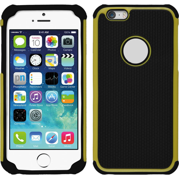Hybridhülle für Apple iPhone 6s / 6 ShockProof Hexagon gelb