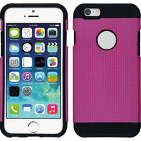 Hybridhülle für Apple iPhone 6s / 6 ShockProof Holes pink
