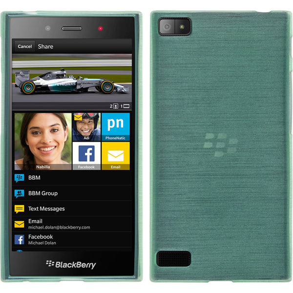 Silikonhülle für BlackBerry Z3 brushed grün