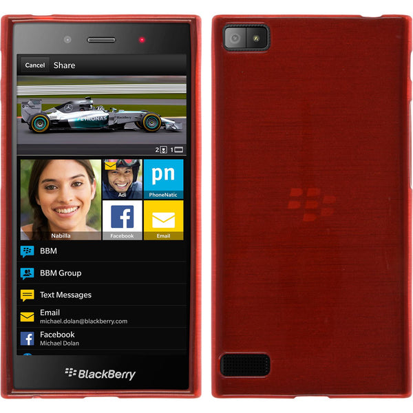 Silikonhülle für BlackBerry Z3 brushed rot