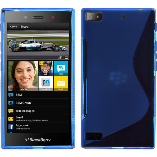 Silikonhülle für BlackBerry Z3 S-Style blau